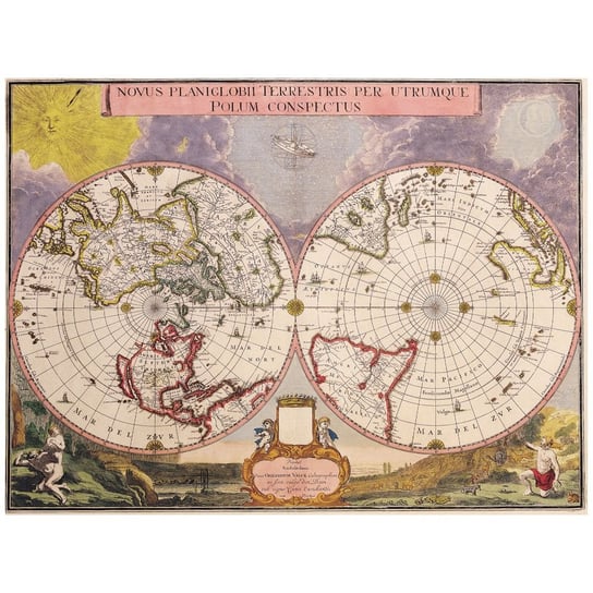 Obraz na płótnie Old Atlas Map No. 22 40x50 Legendarte