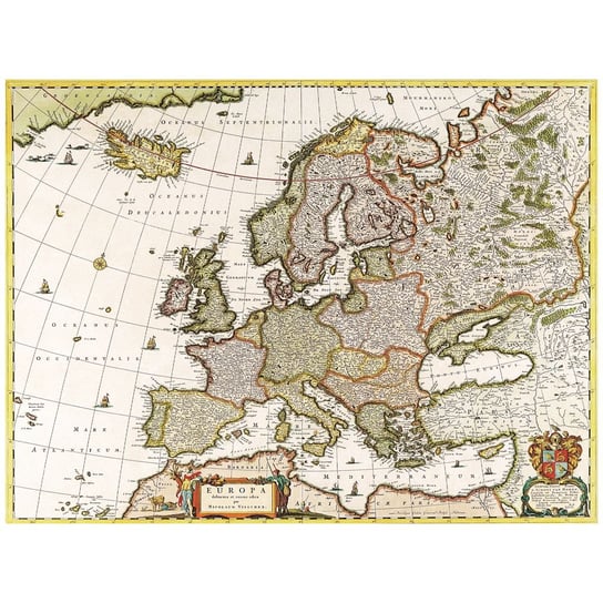 Obraz na płótnie Old Atlas Map No. 26 40x50 Legendarte