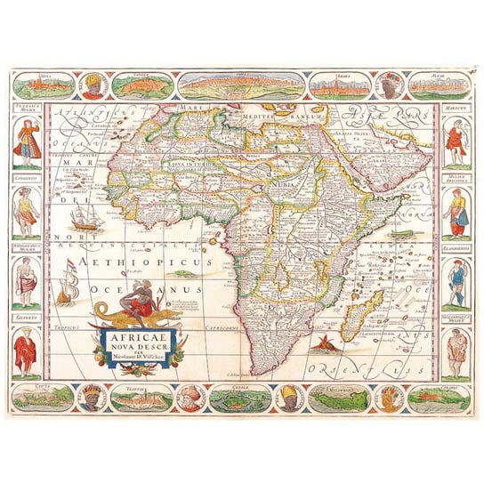 Obraz na płótnie Old Atlas Map No. 28 80x100 Legendarte