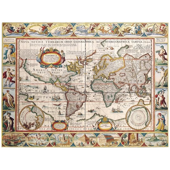Obraz na płótnie Old Atlas Map No. 31 80x100 Legendarte