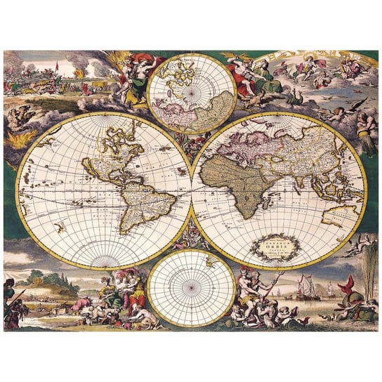 Obraz na płótnie Old Atlas Map No. 37 40x50 Legendarte