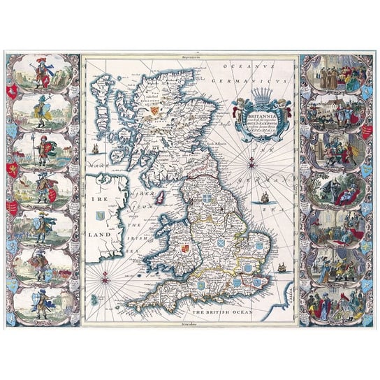 Obraz na płótnie Old Atlas Map No. 38 40x50 Legendarte