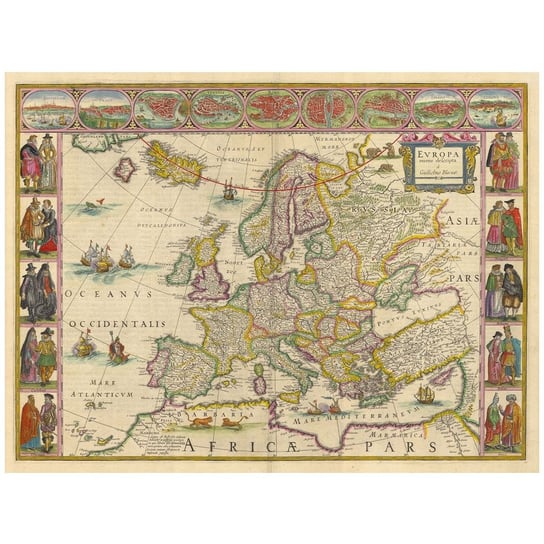 Obraz na płótnie Old Atlas Map No. 4 40x50 Legendarte