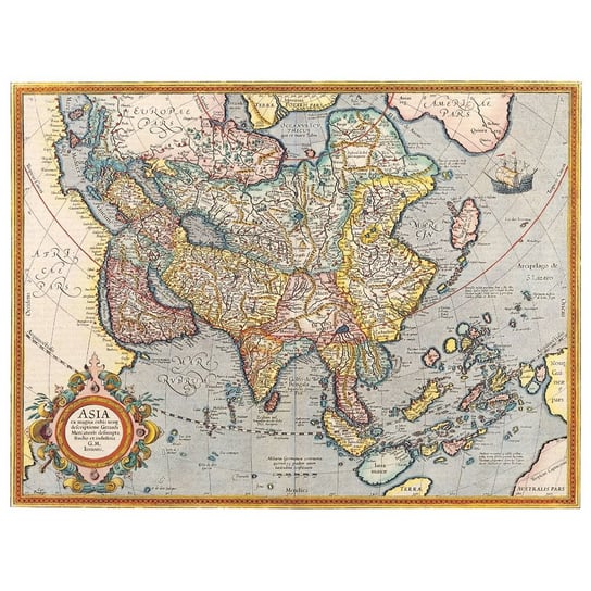 Obraz na płótnie Old Atlas Map No. 41 40x50 Legendarte