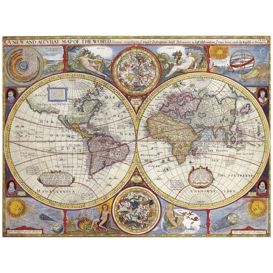 Obraz na płótnie Old Atlas Map No. 43 80x100 Legendarte