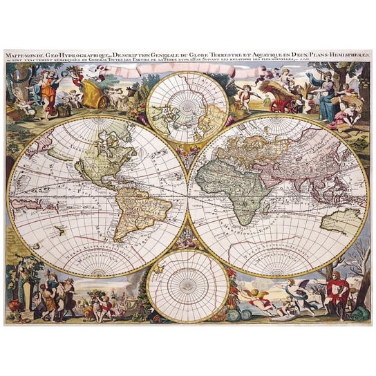 Obraz na płótnie Old Atlas Map No. 45 80x100 Legendarte