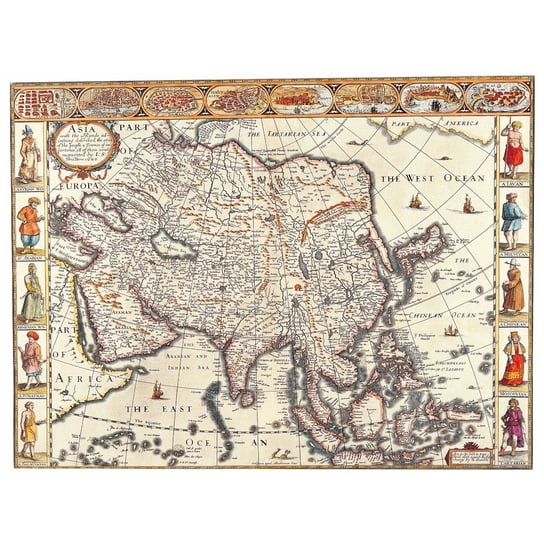 Obraz na płótnie Old Atlas Map No. 46 40x50 Legendarte