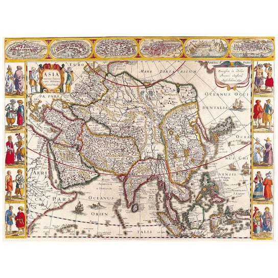 Obraz na płótnie Old Atlas Map No. 48 40x50 Legendarte