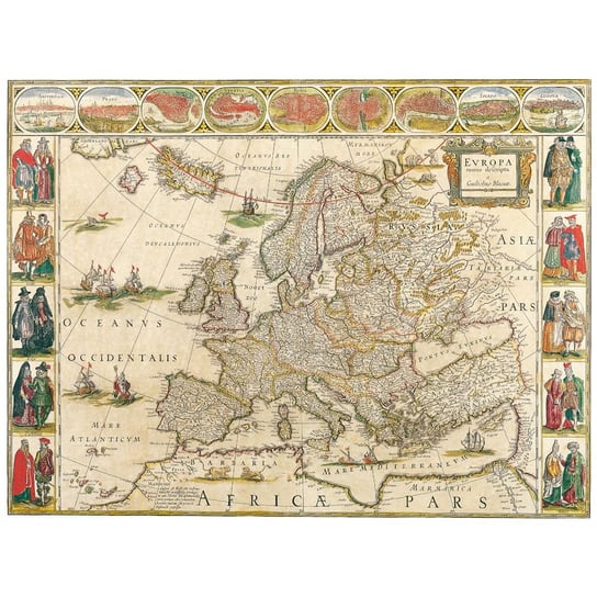 Obraz na płótnie Old Atlas Map No. 57 80x100 Legendarte