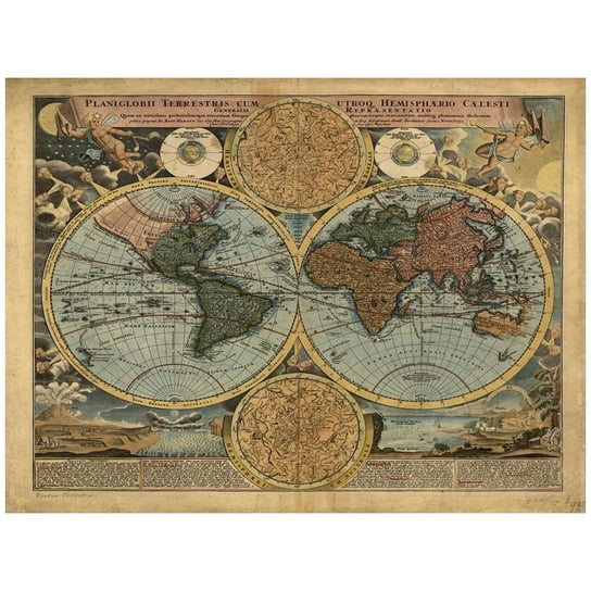 Obraz na płótnie Old Atlas Map No. 62 40x50 Legendarte
