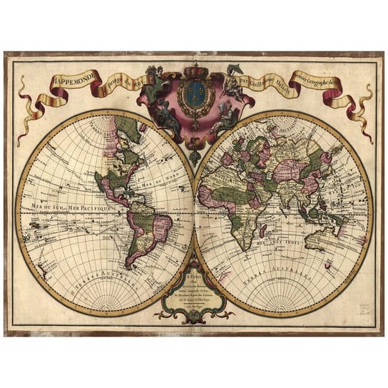 Obraz na płótnie Old Atlas Map No. 64 80x100 Legendarte