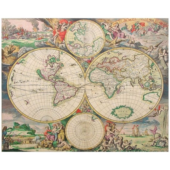 Obraz na płótnie Old Atlas Map No. 69 40x50 Legendarte