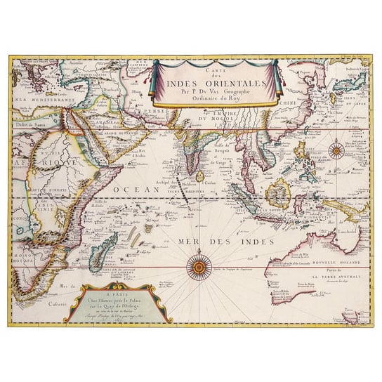 Obraz na płótnie Old Atlas Map No. 7 80x100 Legendarte