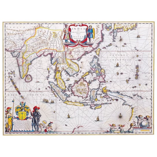 Obraz na płótnie Old Atlas Map No. 8 80x100 Legendarte