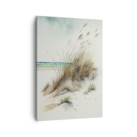 Obraz na płótnie - Otulone piaskiem - 50x70cm - Wydmy Plaża Boho - Nowoczesny Canvas obraz do salonu do sypialni ARTTOR ARTTOR