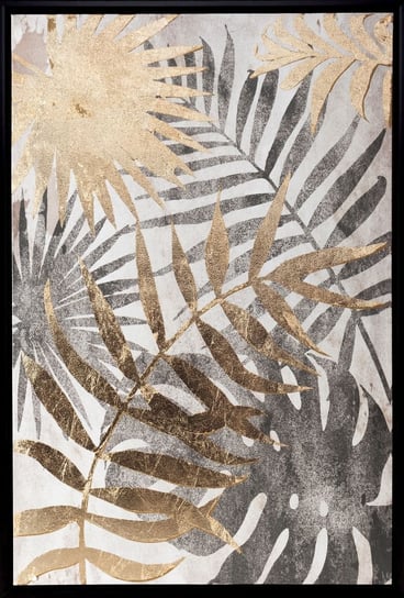 Obraz Na Płótnie Palmtree 1 40X60 Grafitowy + Złoty Eurofirany