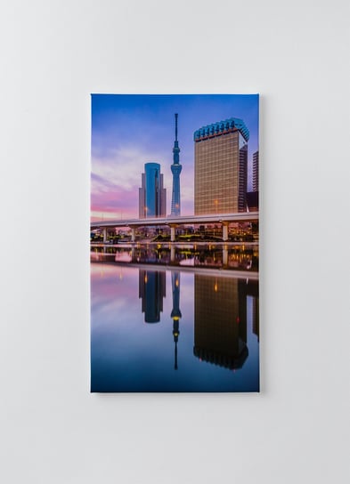 Obraz na płótnie Panorama Tokio o wschodzie słońca 60x120 cm HOMEPRINT