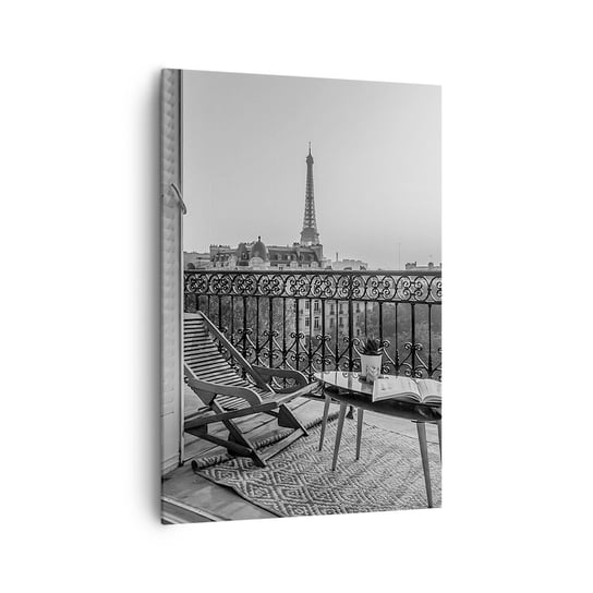 Obraz na płótnie - Paryskie popołudnie - 70x100cm - Miasto Paryż Architektura - Nowoczesny foto obraz w ramie do salonu do sypialni ARTTOR ARTTOR