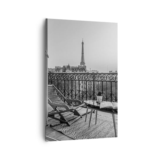 Obraz na płótnie - Paryskie popołudnie - 80x120cm - Miasto Paryż Architektura - Nowoczesny obraz na ścianę do salonu do sypialni ARTTOR ARTTOR