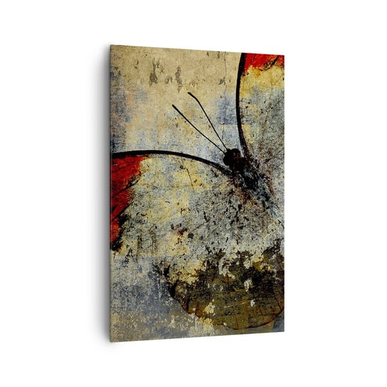 Obraz na płótnie - Patrz, zanim zniknę - 80x120cm - Abstrakcja Motyl Sztuka - Nowoczesny obraz na ścianę do salonu do sypialni ARTTOR ARTTOR