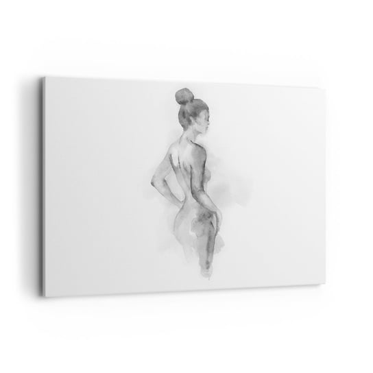 Obraz na płótnie - Piękna jak malowanie - 100x70cm - Kobieta Ciało Grafika - Nowoczesny foto obraz w ramie do salonu do sypialni ARTTOR ARTTOR