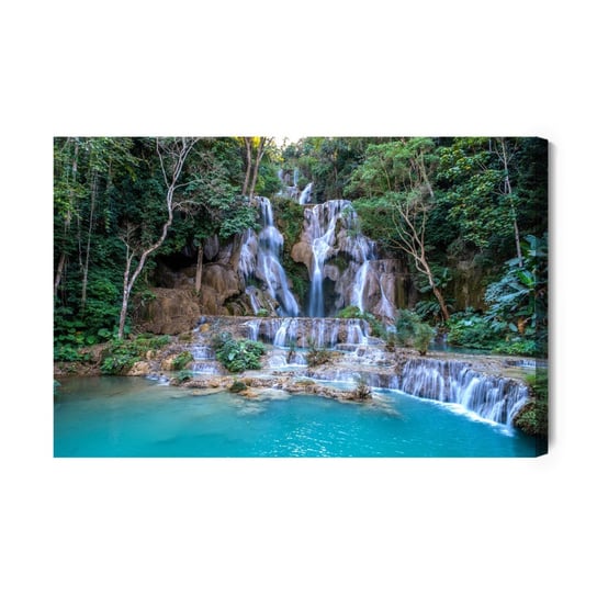 Obraz Na Płótnie Piękny Wodospad Kuang Si W Laosie 70x50 Inna marka