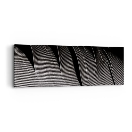 Obraz na płótnie - Pióro – cudowna konstrukcja - 90x30cm - Pióro Minimalizm Lekkość - Nowoczesny Canvas obraz do salonu do sypialni ARTTOR ARTTOR