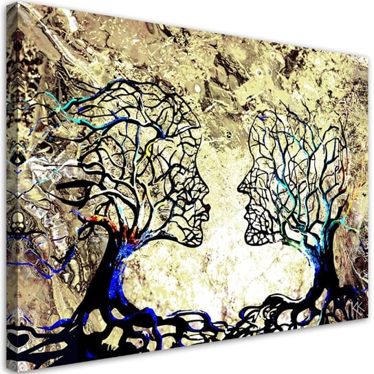 Obraz na płótnie, Pocałunek drzewa miłość abstrakcja - 60x40 Inna marka