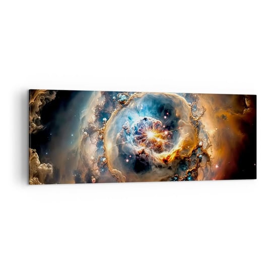 Obraz na płótnie - Początek - 140x50cm - Wszechświat Kosmos Galaktyka - Nowoczesny Canvas obraz do salonu do sypialni ARTTOR ARTTOR