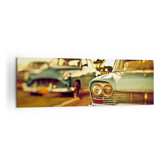 Obraz na płótnie - Poczekamy, zobaczymy - 160x50cm - Samochód Kuba Motoryzacja - Nowoczesny foto obraz w ramie do salonu do sypialni ARTTOR ARTTOR
