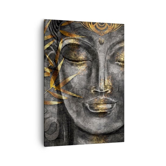 Obraz na płótnie - Poczuj spokój - 50x70cm - Budda Kultura Azja - Nowoczesny Canvas obraz do salonu do sypialni ARTTOR ARTTOR