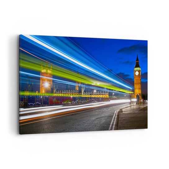 Obraz na płótnie - Pod okiem Big Bena - 120x80cm - Miasta Londyn Architektura - Nowoczesny obraz na ścianę do salonu do sypialni ARTTOR ARTTOR
