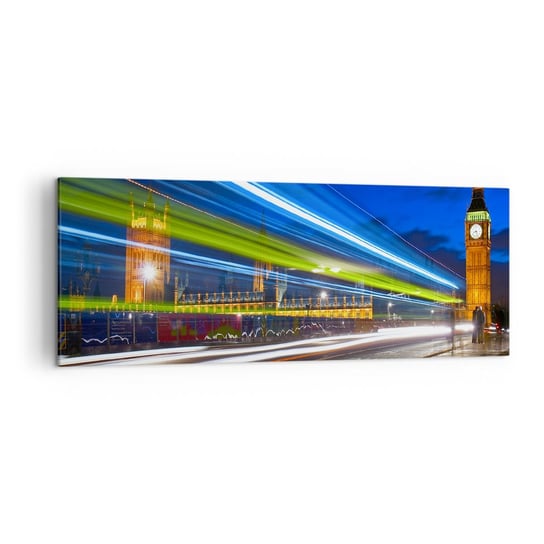 Obraz na płótnie - Pod okiem Big Bena - 140x50cm - Miasta Londyn Architektura - Nowoczesny Canvas obraz do salonu do sypialni ARTTOR ARTTOR