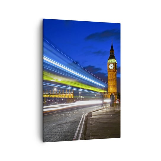 Obraz na płótnie - Pod okiem Big Bena - 50x70cm - Miasta Londyn Architektura - Nowoczesny Canvas obraz do salonu do sypialni ARTTOR ARTTOR