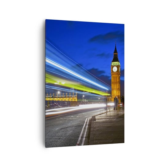 Obraz na płótnie - Pod okiem Big Bena - 70x100cm - Miasta Londyn Architektura - Nowoczesny foto obraz w ramie do salonu do sypialni ARTTOR ARTTOR