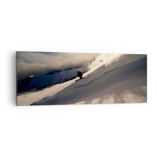 Obraz na płótnie - Podjęte wyzwanie gór - 140x50cm - Sport I Hobby Góry Alpy - Nowoczesny Canvas obraz do salonu do sypialni ARTTOR ARTTOR