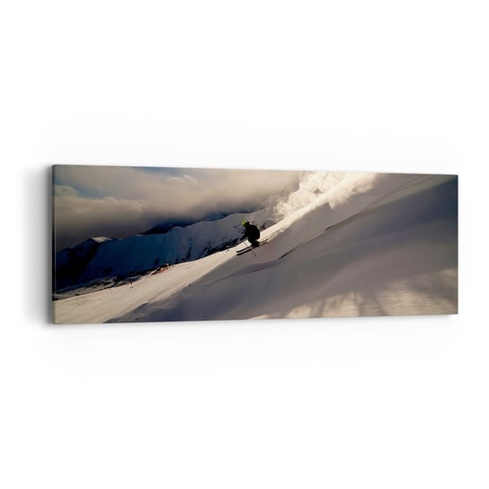 Obraz na płótnie - Podjęte wyzwanie gór - 90x30cm - Sport I Hobby Góry Alpy - Nowoczesny Canvas obraz do salonu do sypialni ARTTOR ARTTOR