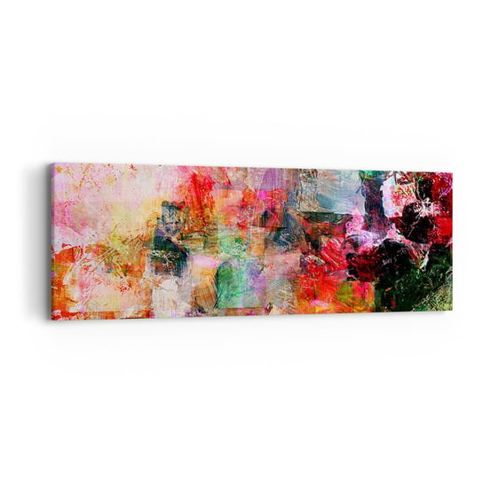 Obraz na płótnie - Podróż poprzez róż - 90x30cm - Abstrakcja Sztuka Grafika - Nowoczesny Canvas obraz do salonu do sypialni ARTTOR ARTTOR