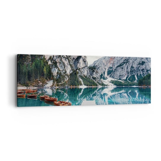 Obraz na płótnie - Pokażemy ci piękno - 90x30cm - Krajobraz Góry Alpy - Nowoczesny Canvas obraz do salonu do sypialni ARTTOR ARTTOR