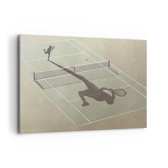 Obraz na płótnie - Pokonać siebie - 120x80cm - Tenis Korty Sport - Nowoczesny obraz na ścianę do salonu do sypialni ARTTOR ARTTOR