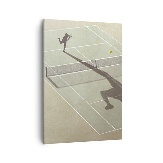 Obraz na płótnie - Pokonać siebie - 50x70cm - Tenis Korty Sport - Nowoczesny Canvas obraz do salonu do sypialni ARTTOR ARTTOR