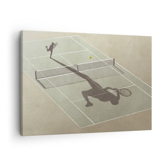 Obraz na płótnie - Pokonać siebie - 70x50cm - Tenis Korty Sport - Nowoczesny Canvas obraz do salonu do sypialni ARTTOR ARTTOR