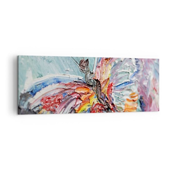 Obraz na płótnie - Pomalowany przez naturę - 140x50cm - Abstrakcja Motyl Sztuka - Nowoczesny Canvas obraz do salonu do sypialni ARTTOR ARTTOR