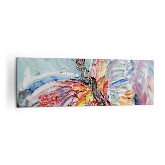 Obraz na płótnie - Pomalowany przez naturę - 160x50cm - Abstrakcja Motyl Sztuka - Nowoczesny foto obraz w ramie do salonu do sypialni ARTTOR ARTTOR