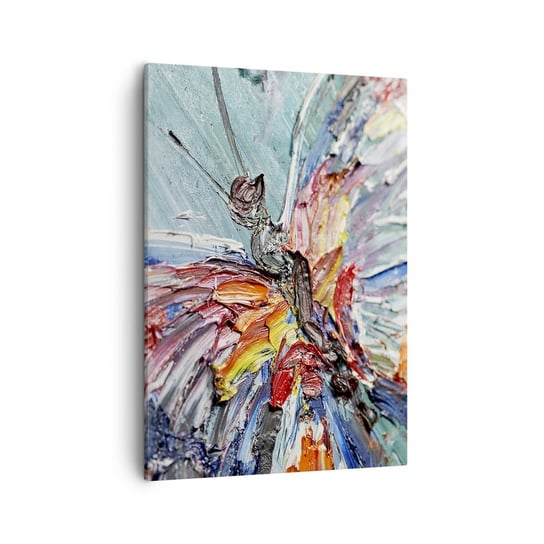 Obraz na płótnie - Pomalowany przez naturę - 50x70cm - Abstrakcja Motyl Sztuka - Nowoczesny Canvas obraz do salonu do sypialni ARTTOR ARTTOR