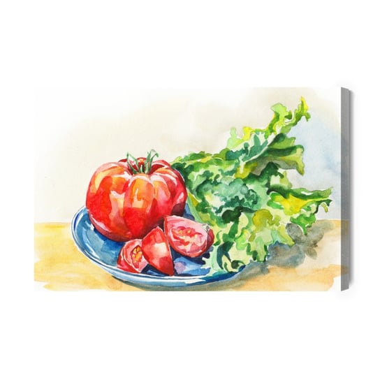 Obraz Na Płótnie Pomidor Z Sałatą 120x80 Inna marka
