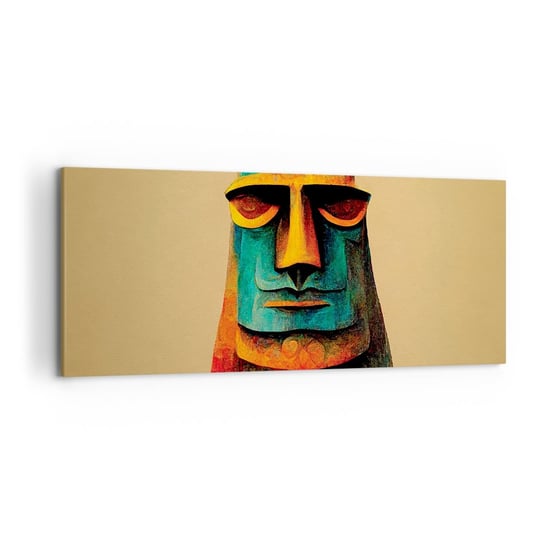 Obraz na płótnie - Posągowy, a sympatyczny - 120x50cm - Posąg Rzeźba Sztuka - Nowoczesny obraz na ścianę do salonu do sypialni ARTTOR ARTTOR