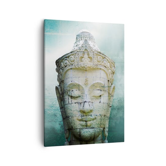 Obraz na płótnie - Poszukując światła - 50x70cm - Budda Posąg Buddy Azja - Nowoczesny Canvas obraz do salonu do sypialni ARTTOR ARTTOR