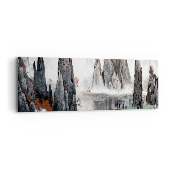 Obraz na płótnie - Potężni opiekunowie - 90x30cm - Abstrakcja Fantasy Krajobraz - Nowoczesny Canvas obraz do salonu do sypialni ARTTOR ARTTOR