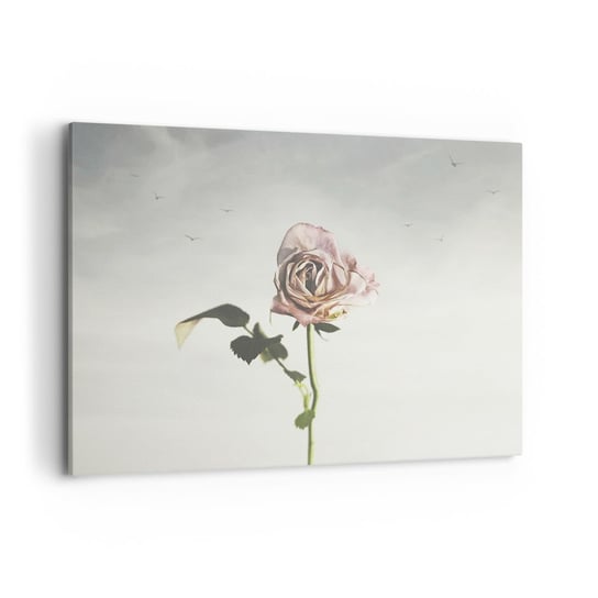 Obraz na płótnie - Powitanie wiosny - 100x70cm - Róża Kwiat Sztuka - Nowoczesny foto obraz w ramie do salonu do sypialni ARTTOR ARTTOR